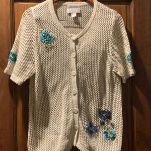 CJ Banks Flowered sweater.